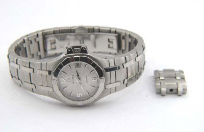Concord Stainless Steel DateJust Watch: Concord Stainless Steel DateJust Watch with Extra Link. The total watch's weight is 80 grams. The measurements of watch head is 24 x 22 mm and 8 mm thick. The length of watch: 7.5" water Resistant swi