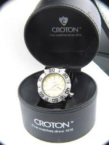Croton Stainless Steel Automatic Skeleton Watch: Croton Stainless Steel Automatic Skeleton Watch.The total watch's weight is 238.4 grams.The measurements of the watch head is 45 mm in diameter and 13 mm in thick.The length of watch: 8.75".Water Resi