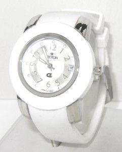 Croton Stainless Steel Rubber Strap Watch: Croton Stainless Steel Date Just Rubber Strap Watch The total watch's weight is 77 grams The measurements of the watch head is 37 mm in diameter and 12 mm in thick Strap is 16 mm wide The length of wa