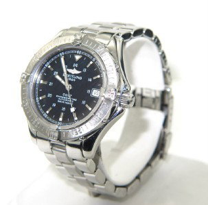 Breitling Stainless Steel Date Just Mens Watch: Breitling Chronometre Automatic Stainless Steel Date Just Mens Watch With Certificate Watch's Weight: 144.3 grams The measurement of watch head: 35 x 35 mm and 11 mm in thickness The length of watch: 