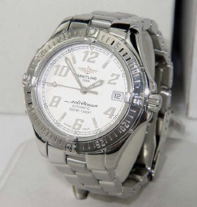 Breitling Colt Ocean Automatic Stainless Steel Wa: Breitling Colt Ocean Automatic Stainless Steel DateJust Mens Watch The total watch's weight is 137.3 grams The measurements of watch head is 35 x 35 mm and 11 mm thick The length of watch: 7" swiss ma
