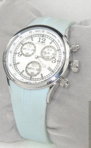 Nautica Stainless Steel Chronograph Rubber Strap W: Nautica Stainless Steel, Chronograph, Mother of Pearl, Rubber Strap Ladies' Watch The total watch's weight is 51.1 grams The measurements of the watch head is 33 mm in diameter and 9 mm in thick Strap