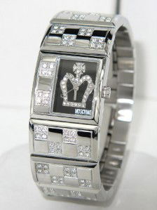 Moschino Stainless Steel Watch: Brand New Moschino Stainless Steel Watch The total watch's weight is 149.3 grams. The size of watch head: 25 x 23 mm and 10 mm thick The length of the watch is 8.75" Japan Movement Water Resistant Cha