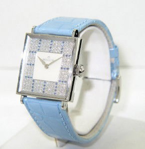 Milus Stainless Steel Diamond Leather Strap W: Brand New Milus Stainless Steel Diamond Sapphire Leather Strap Watch With Box The total watch's weight is 34.5 grams The total diamond weight is 1.5 ct. approximately, G color, VVS clarity. The total