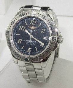 Breitling Colt Ocean Automatic Stainless Stee: Breitling Colt Ocean Automatic Stainless Steel DateJust Watch The total watch's weight is 138.1 grams. The measurements of watch head is 35 x 35 mm and 11 mm thick. The length of watch: 7.25". swiss m