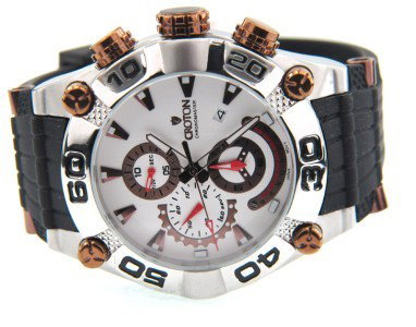 Croton Stainless Steel Rubber Strap Watch: Brand New Croton Stainless Steel, Rubber Strap Watch with Box The total watch's weight is 114.8 grams. The measurements of the watch head is 45 mm in diameter and 12 mm in thick. Strap is 22 mm wide. 
