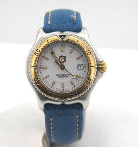 Tag Heuer Stainless Steel/18K gold Leather Strap: Tag Heuer Professional Stainless Steel/18K Yellow Gold Leather Strap Watch The total watch's weight is 39.3 grams. The size of watch head: 25 x 25 mm and 7 mm in thickness The measurements of the watc