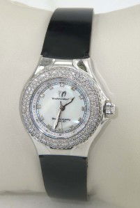 Technomarine Stainless Steel Diamond LeatherStrap Watch: Technomarine Stainless Steel Diamond Leather Strap Watch. The total watch's weight is 40.1 grams. The total weight of diamond: 2 cts., approximately. I color SI clarity. The size of watch head: 25 x 2