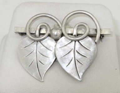 Georg Jensen Silver Pin: Georg Jensen Silver Pin Pin's Weight: 8.4 grams. The length of Pin is 1.5" Pin is 31 mm wide and 1 mm thick.