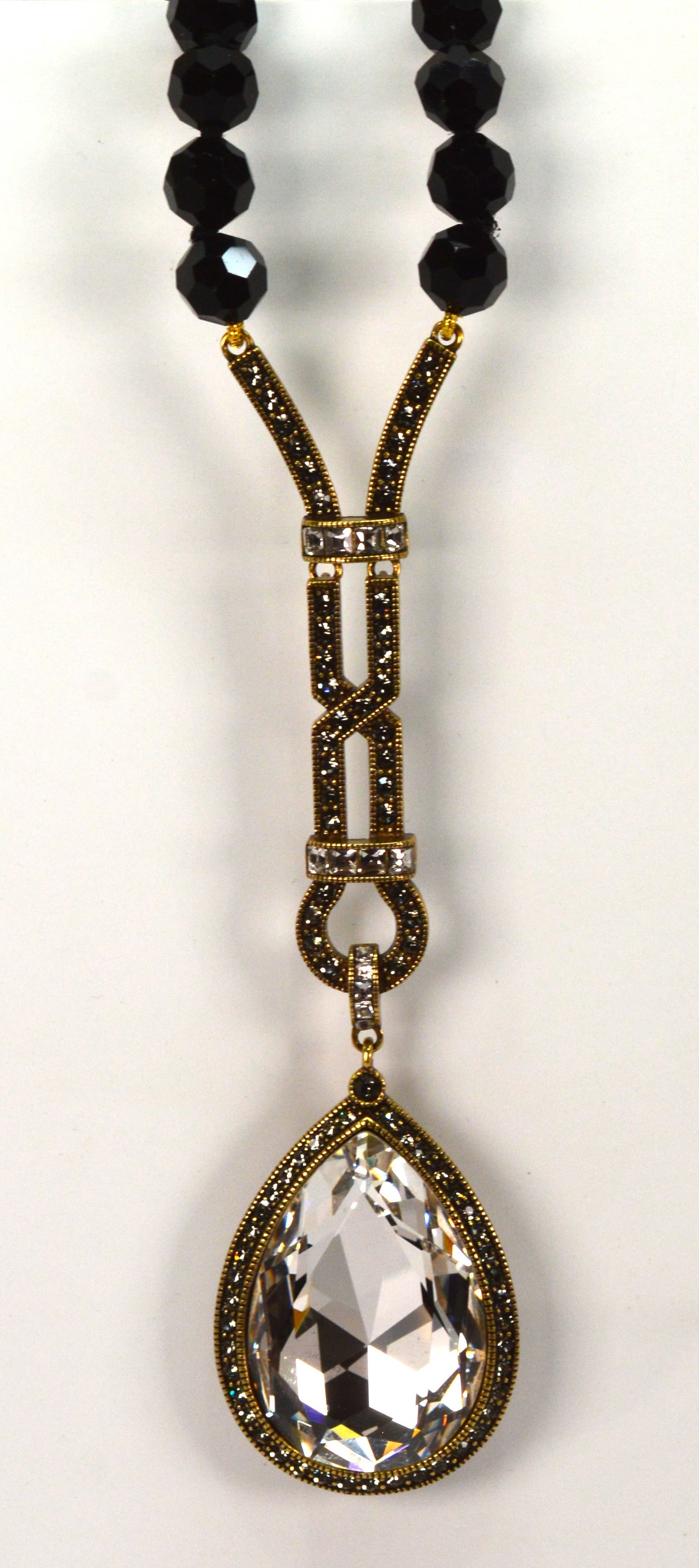 Heidi Daus Jet Bead Crystal Pendant Necklace (1 of 5)