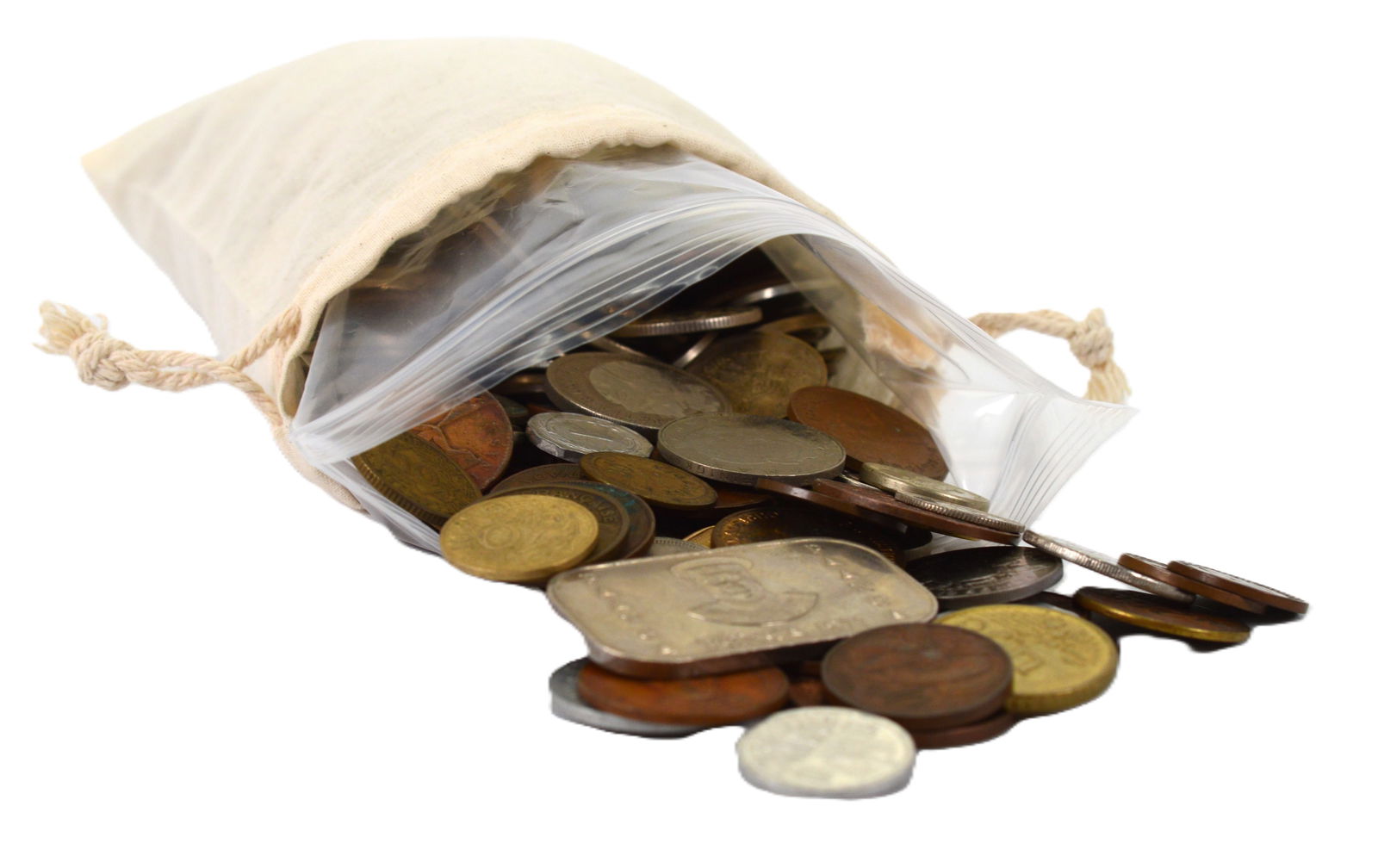 Dealer's Lot of Mixed World Foreign Coin 5 Pounds (1 of 2)