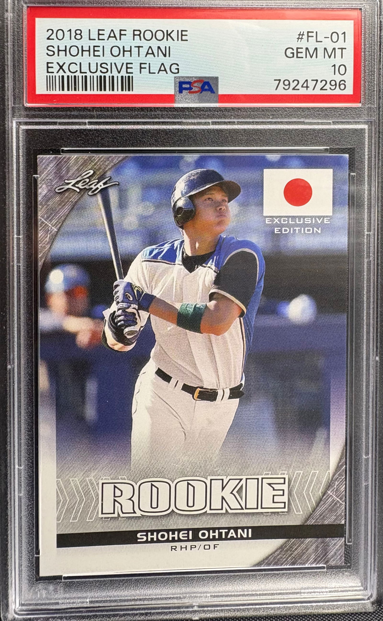 Shohei Ohtani Leaf Rookie Card – PSA 10 (Gem Mint) – 2018 Exclusive Flag Edition (1 of 2)