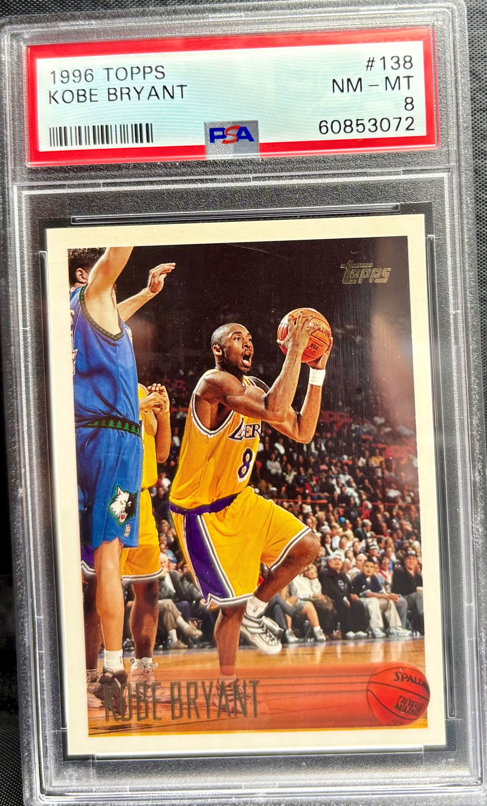1996 Topps Kobe Bryant Rookie Card #138 – PSA 8 (NM-MT) (1 of 2)