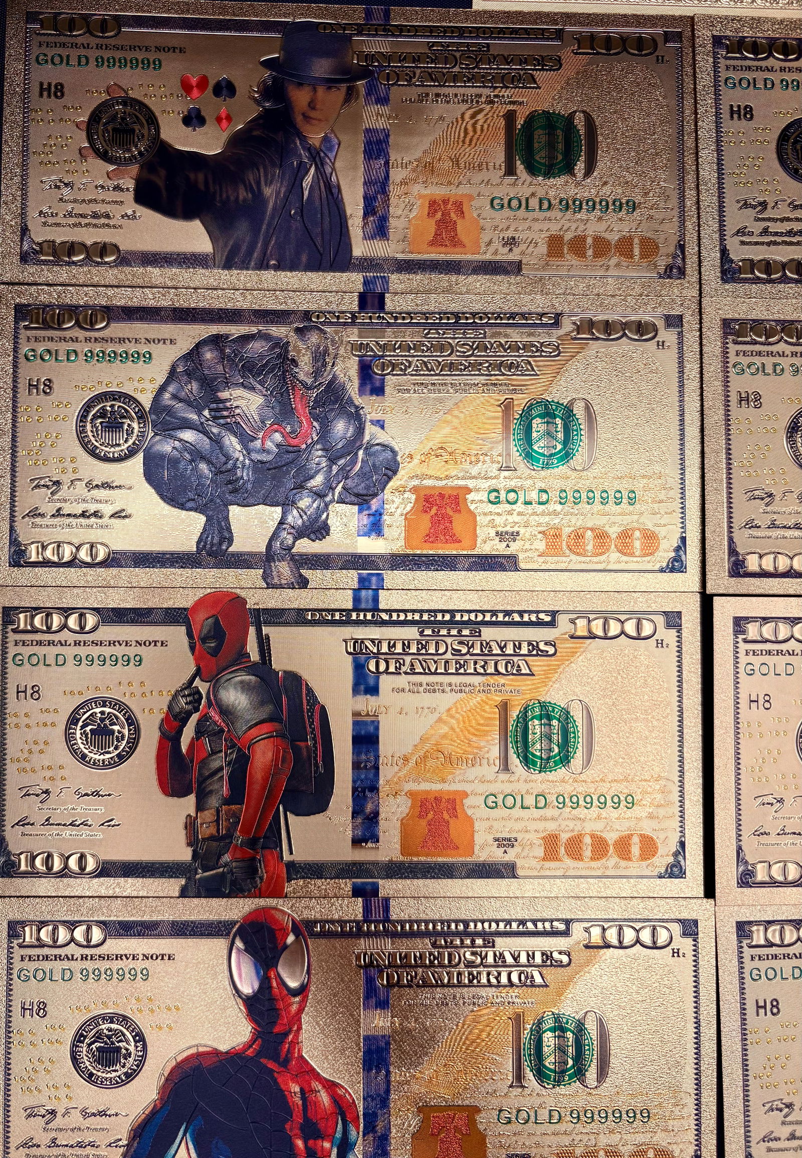 Gold Marvel Heroes Collector Bills (1 of 6)