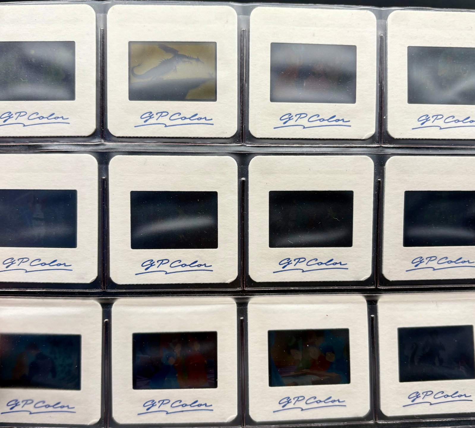 Disney Sleeping Beauty 35mm Slide Collection with GP Color Mounts: Vintage 35mm slide collection from the Disney classic “Sleeping Beauty,” officially licensed by Disney Enterprises Inc. The slides feature original scenes from the film, including iconic chara