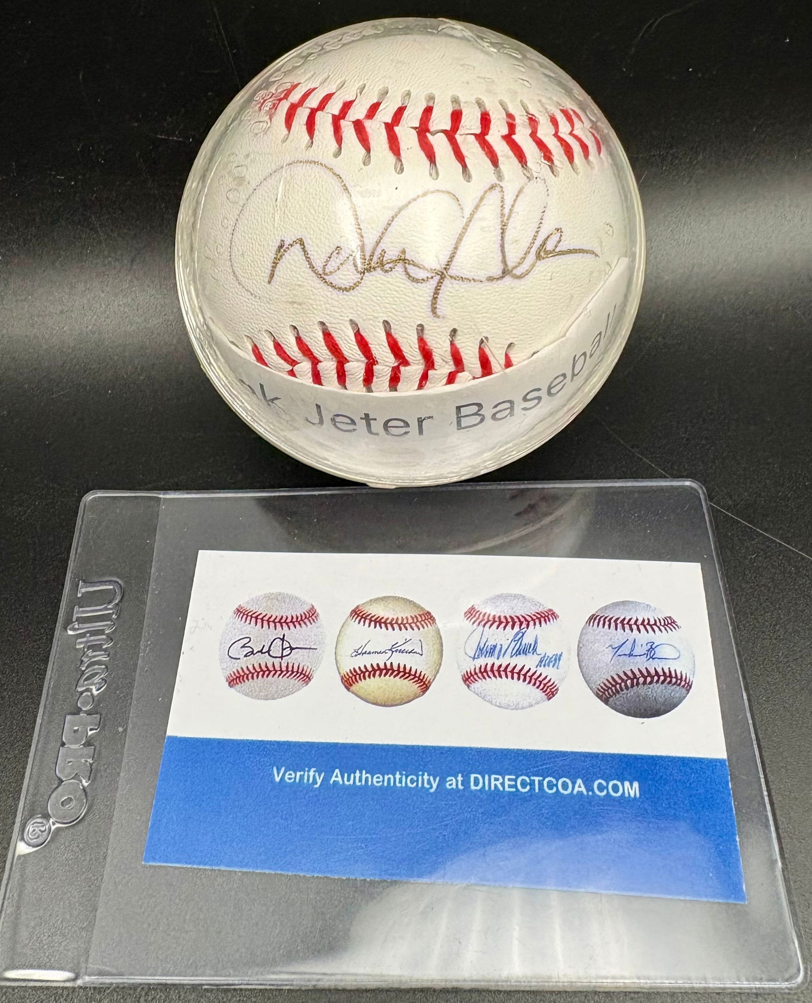 Autographed Derek Jeter Baseball with Certificate of Authenticity (1 of 3)