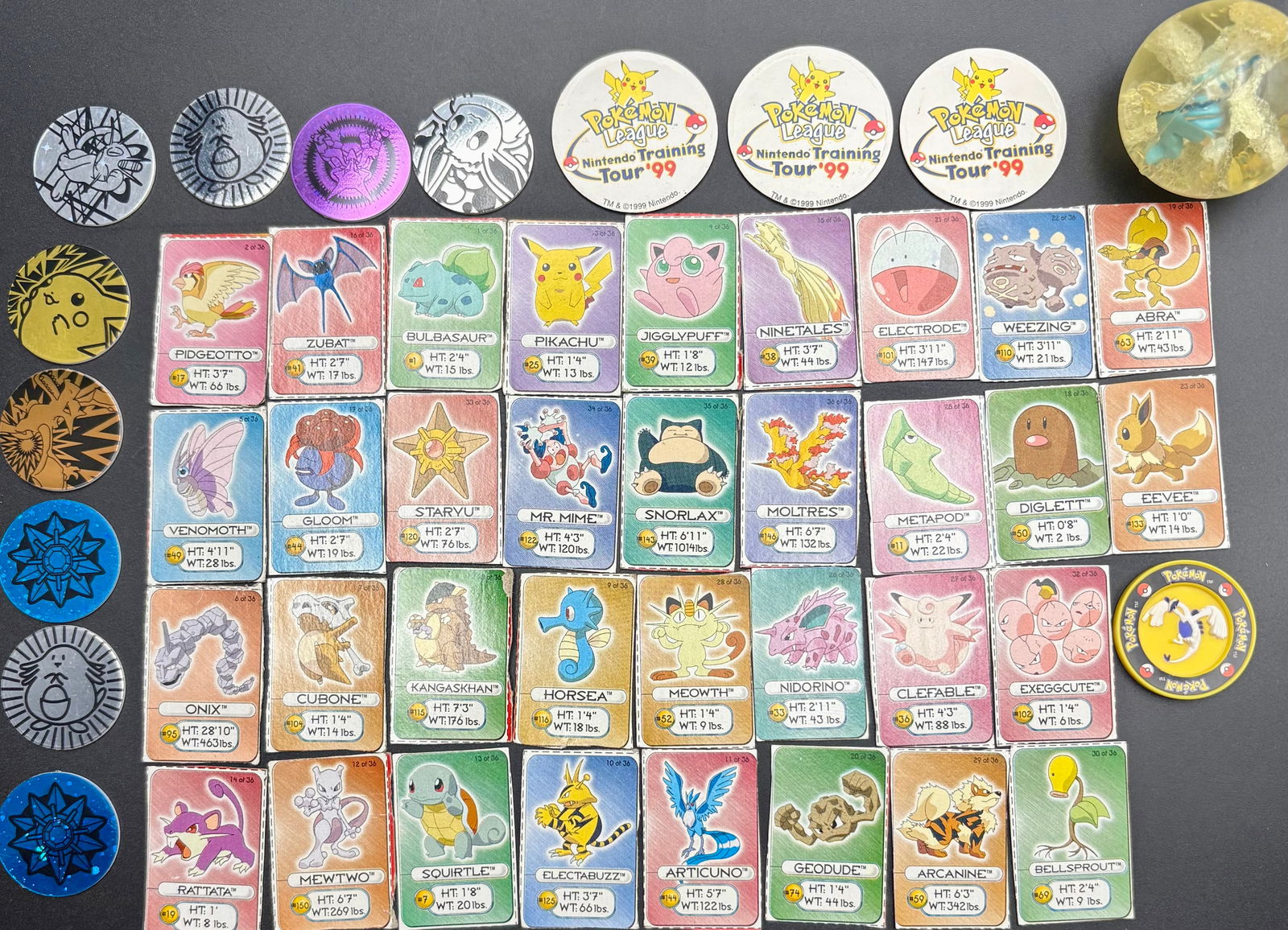 Vintage Pokémon Collection – Tazos, Stickers, and Nintendo Tour '99 Discs (1 of 3)