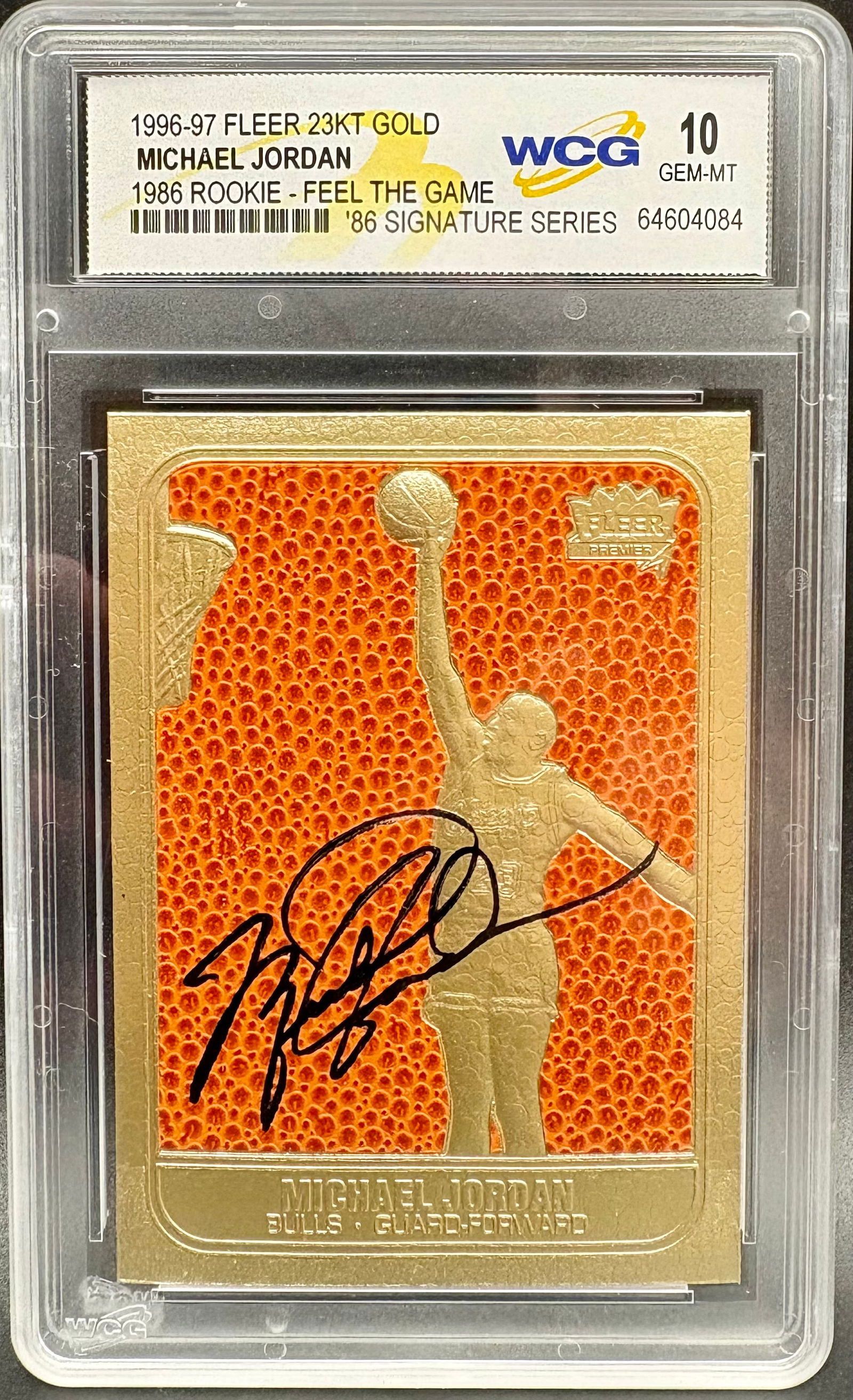 Michael Jordan 1996-97 Fleer 23kt Gold Rookie GEM-MT 10 WCG (1 of 2)