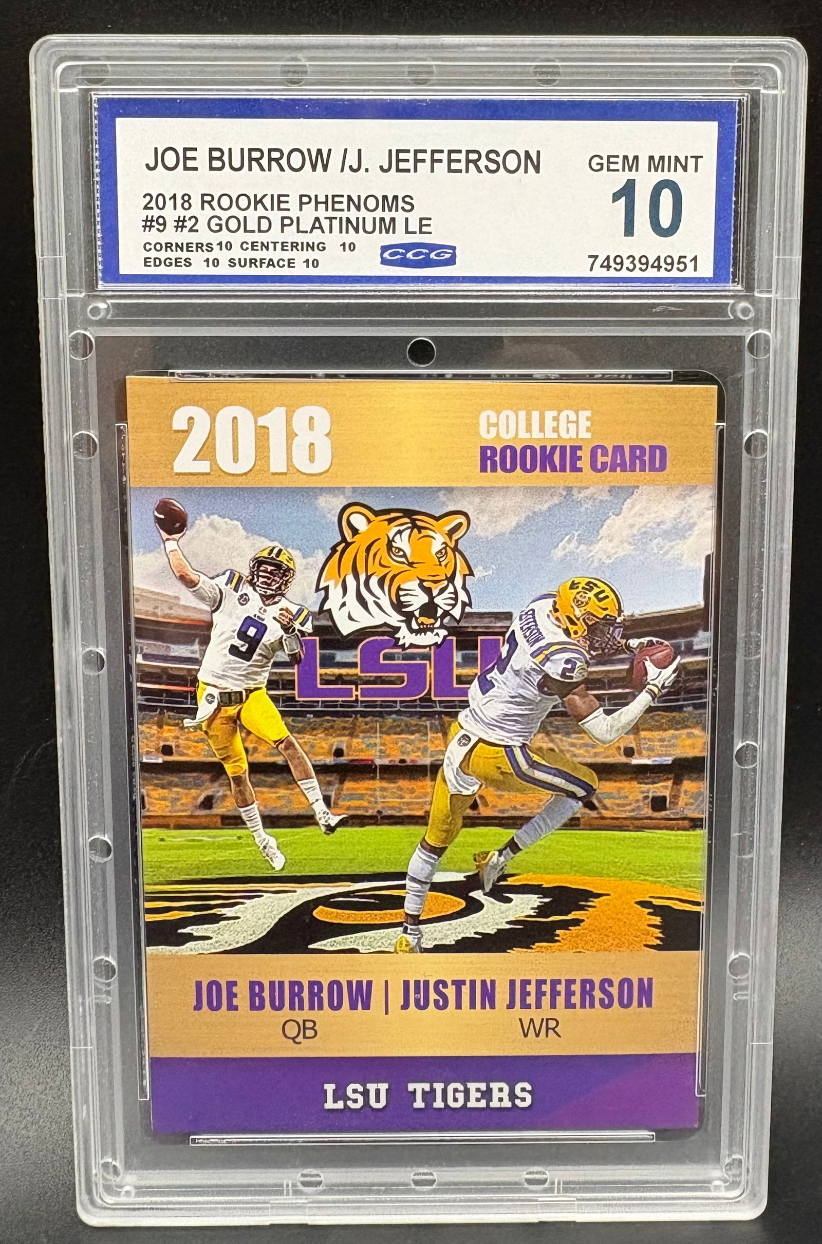 Joe Burrow & Justin Jefferson Card (1 of 2)