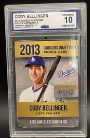 card featuring outfielder Cody Bellinger