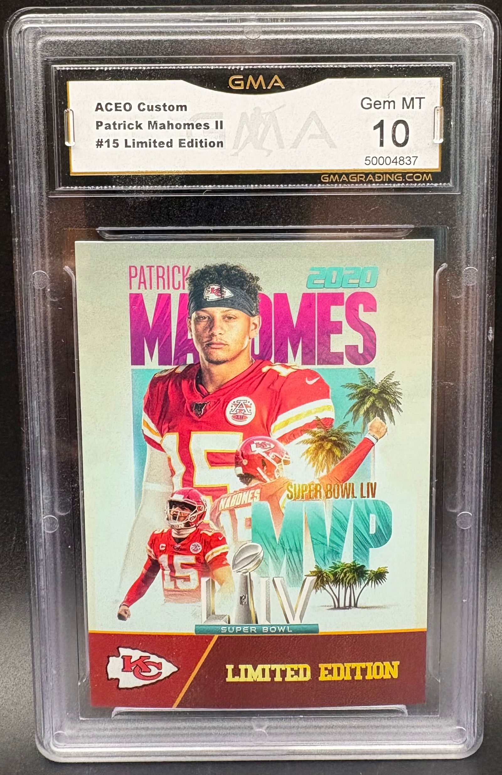 Patrick Mahomes II collectible card (1 of 2)