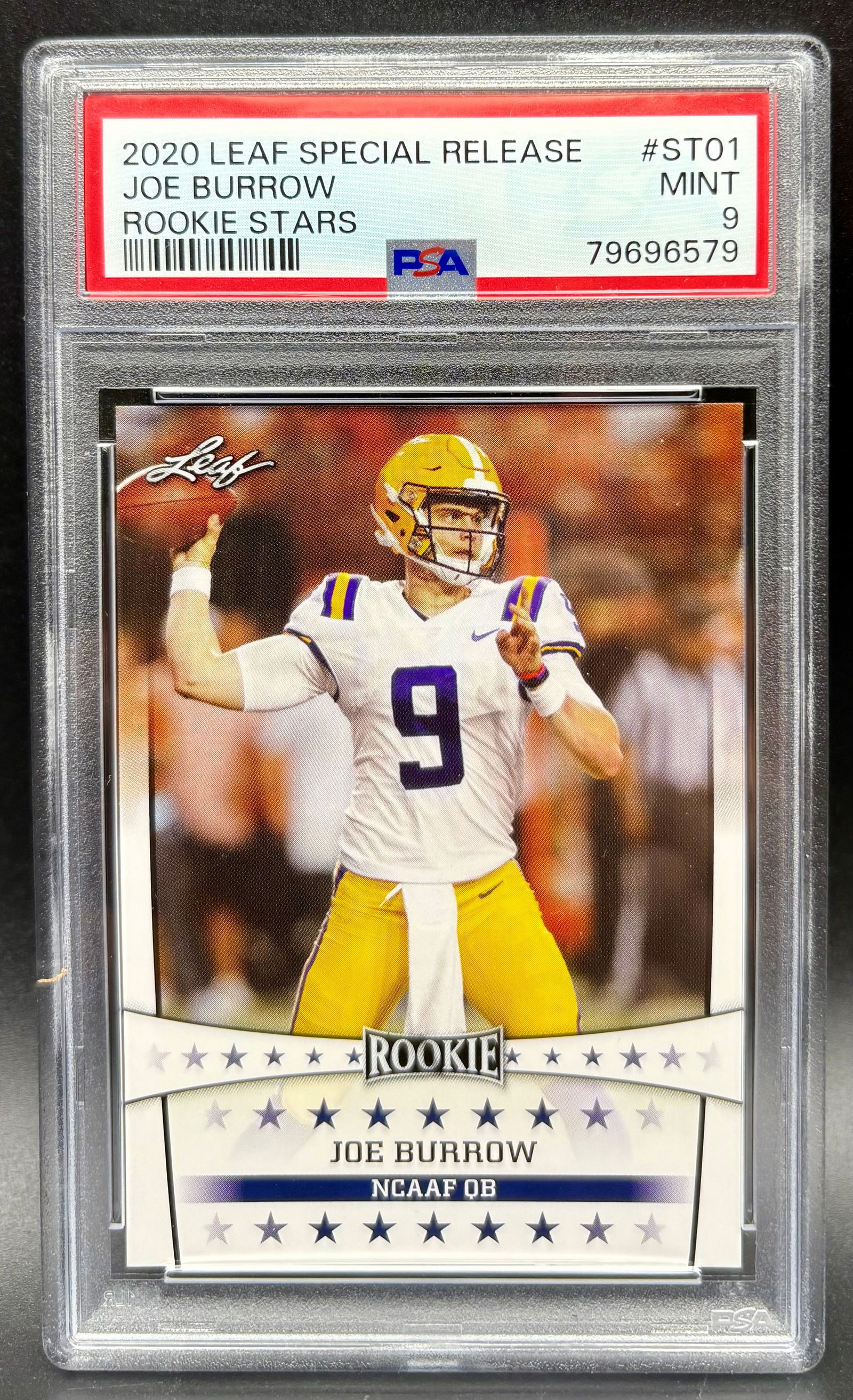 Joe Burrow 2020 Leaf Special Release Rookie Stars Card – NCAAF QB (1 of 2)