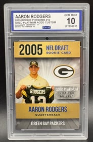 Aaron Rodgers 2005 Rookie Phenoms Gold Platinum #12 – GEM MINT 10