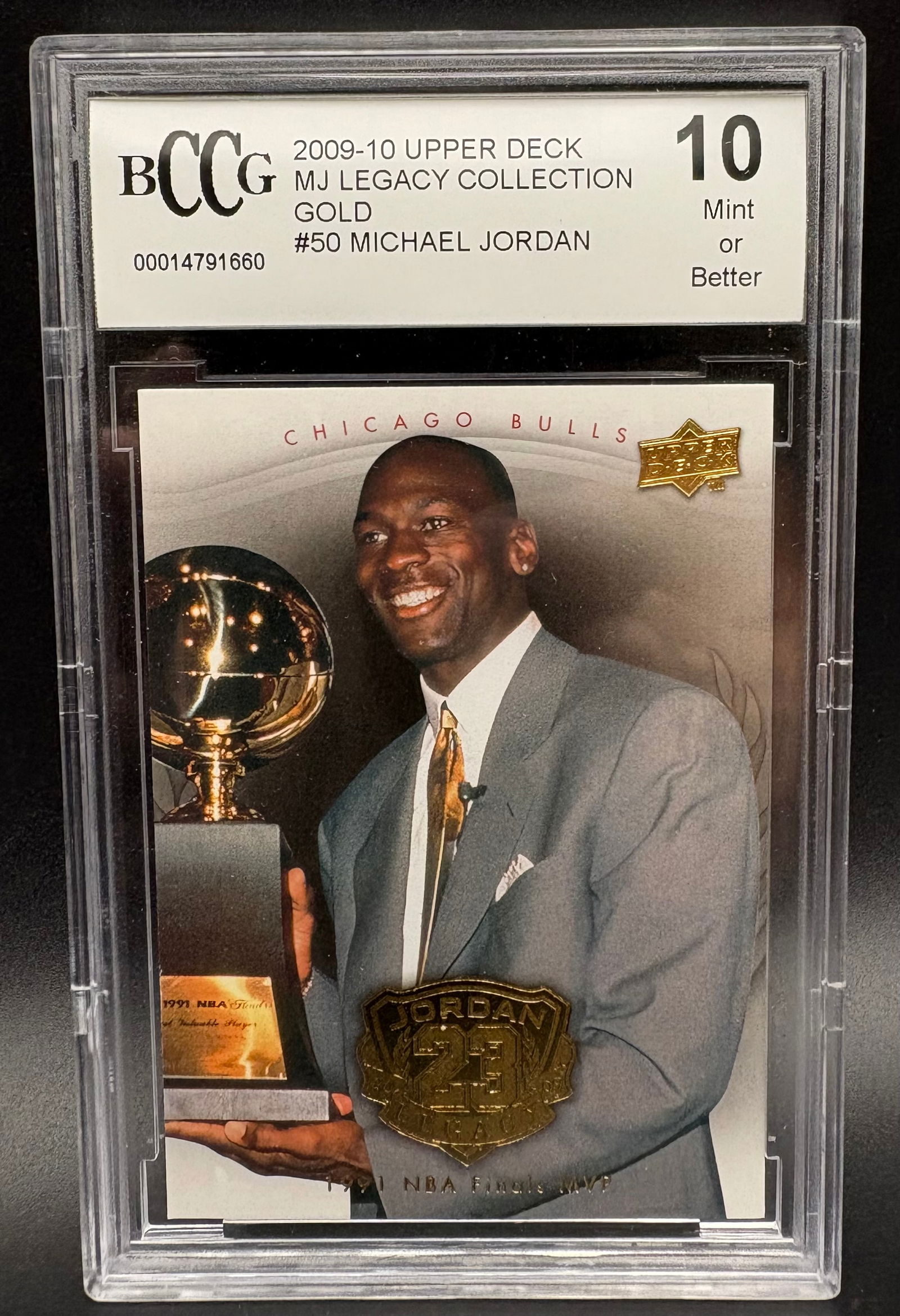 Michael Jordan 2009-10 Upper Deck MJ Legacy Collection Gold #50 – BCCG 10 (1 of 2)