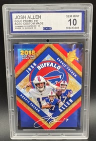 Josh Allen 2018 Rookie Phenom Gold Promo #17 – CCG 10 Gem Mint – Custom ACEO Card Sport: