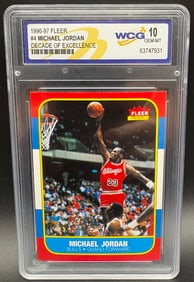 Michael Jordan 1996-97 Fleer Decade of Excellence #4 – WCG 10 Gem Mint – Bulls Guard-Forward