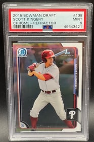 Scott Kingery 2015 Bowman Draft Chrome Refractor #138 – PSA 9 Mint Sport: