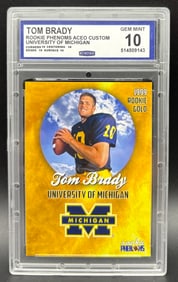 Tom Brady 1999 Rookie Phenom Gold – University of Michigan – GEM MINT 10