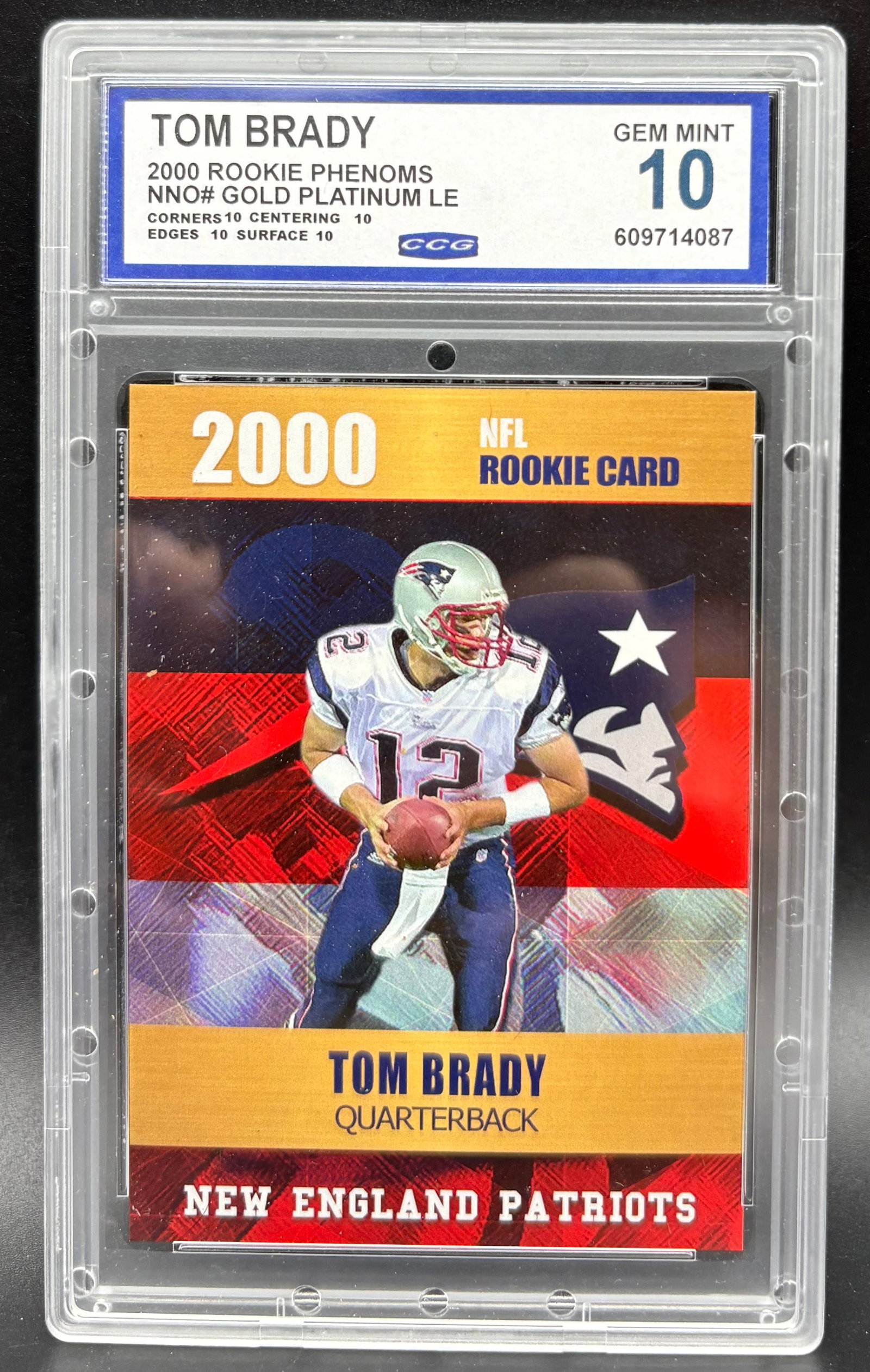 Tom Brady 2000 Rookie Phenoms Gold Platinum LE – New England Patriots – GEM MINT 10  Sport: (1 of 2)