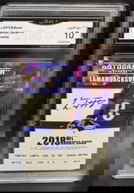 Lamar Jackson 2018 NFL Rookie Card – ACEO Custom Facsimile Autograph – GEM MT 10