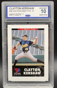 Clayton Kershaw 2006 Top Picks Draft Pick #7 – GEM MINT 10
