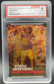 Tom Brady 2000 Fleer Ultra Polychrome Rookie – Gold Refractor – GEM-MT 10