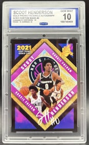 Scoot Henderson 2021 Gold Promo Rookie Phenom #0 – GEM MINT 10 – ACEO Custom Facsimile Autograph