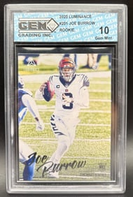 Joe Burrow 2020 Luminance Rookie Card #201 – GEM MINT 10 – Cincinnati Bengals