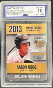 Aaron Judge 2013 Rookie Phenoms Gold Platinum – GEM MINT 10 – Charleston RiverDogs Minor League