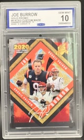 Joe Burrow 2020 Gold Promo Rookie Card #9 – GEM MINT 10 – ACEO Custom Made Sport: