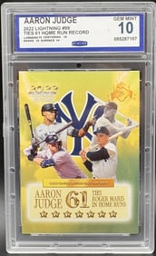 Aaron Judge 2022 Lightning #99 Rookie Card – GEM MINT 10 – Ties 61 Home Run Record – Limited
