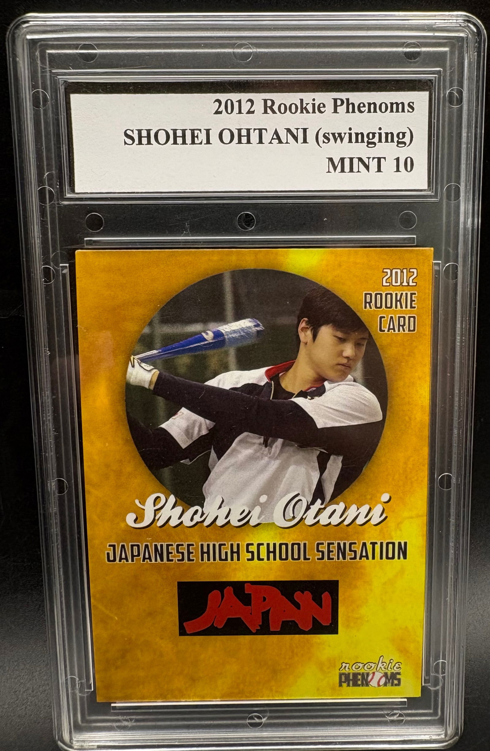 Shohei Ohtani 2012 Rookie Phenom Card – MINT 10 – Japanese High School Sensation (Swinging) (1 of 2)