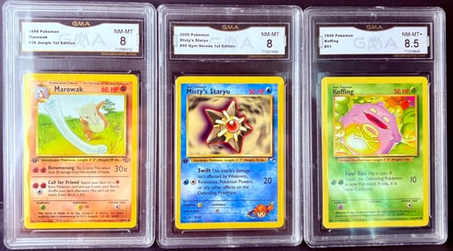 Marowak / Misty's Staryu / Koffing - 1st Edition Cards