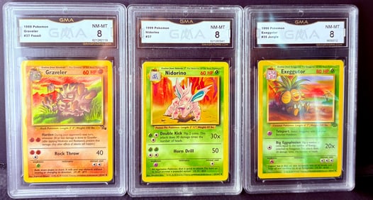 Graveler / Nidorino / Exeggutor - Fossil & Jungle Set NM-MT 8
