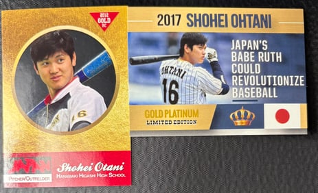 Shohei Ohtani - 2012 & 2017 Gold Platinum Limited Edition