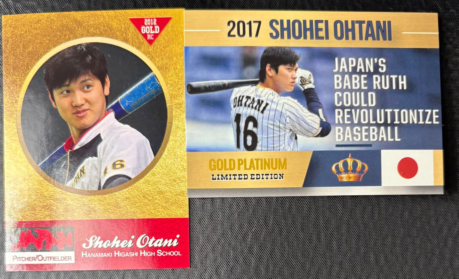 Shohei Ohtani - 2012 & 2017 Gold Platinum Limited Edition (1 of 1)