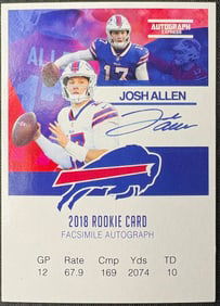 Josh Allen – 2018 Rookie Card (Facsimile Autograph)