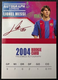 Lionel Messi – 2004 Rookie Tribute Card (Facsimile Autograph)