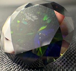 Green Moissanite Stone 14mm 10ct Round Brilliant Cut
