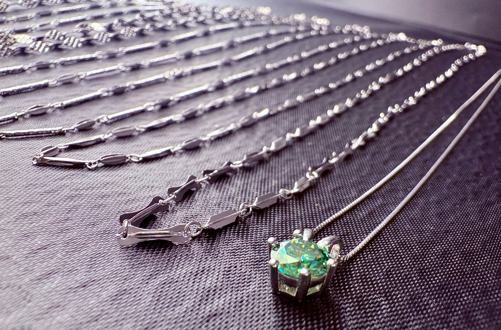 Silver Chain Necklace Lot Various Designs 12 Pieces (1 of 2)